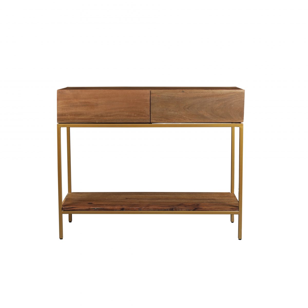 Industrial Style Console Table In Golden Finish Industrial Style Console Table In Golden Finish