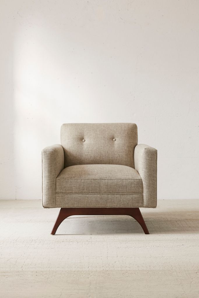 Mid-Century Modern Armchair | Fabric Upholstered Accent Chair Mid-Century Modern Armchair | Fabric Upholstered Accent Chair