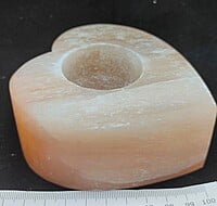 Orange Selenite Heart Candleholder