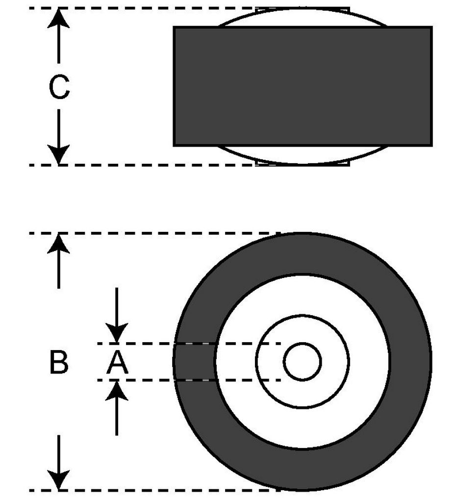 Cassette Pinch Roller 13mm x 8.3mm (PR-190) Cassette Pinch Roller 13mm x 8.3mm (PR-190)