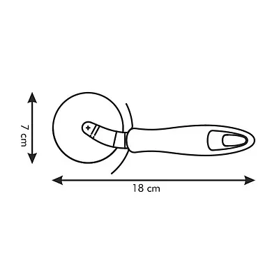 قطاعة بيتزا بمقبض بلاستيكي تيسكوما