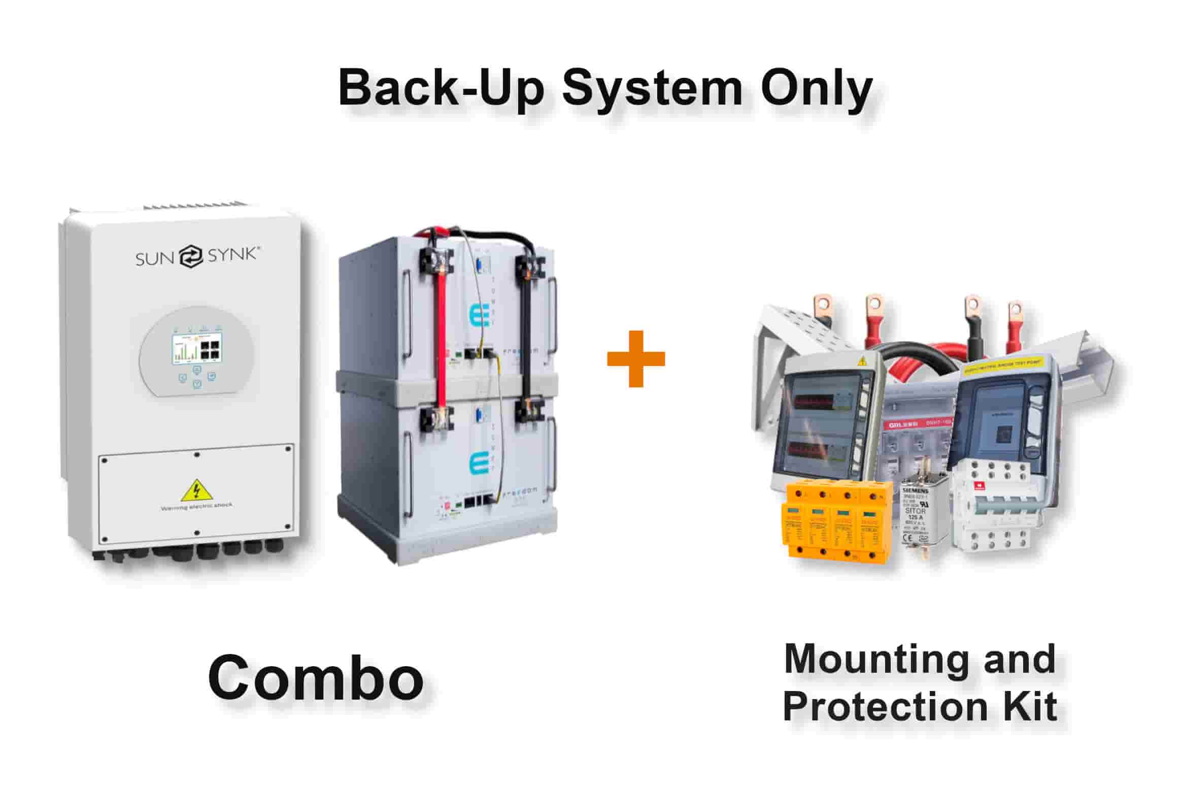 5.0 kW SUNSYNK Hybrid - FREEDOM WON Combo, c/w 2 x 5.0 kWh Lithium Batteries