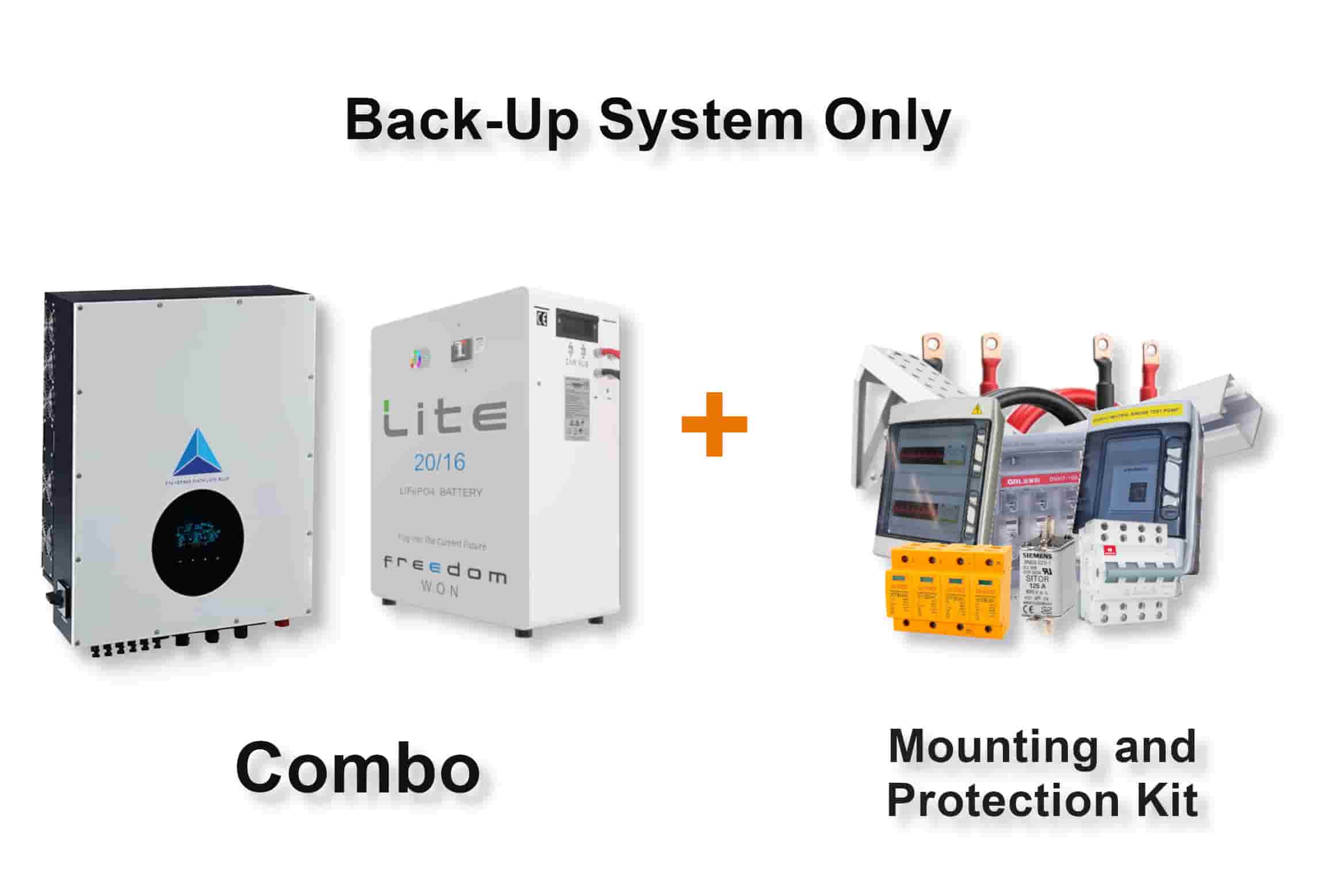 12.0 kW Blue Mountain 3-Phase Hybrid - FREEDOM WON Combo, c/w 20.0 kWh Lithium Battery