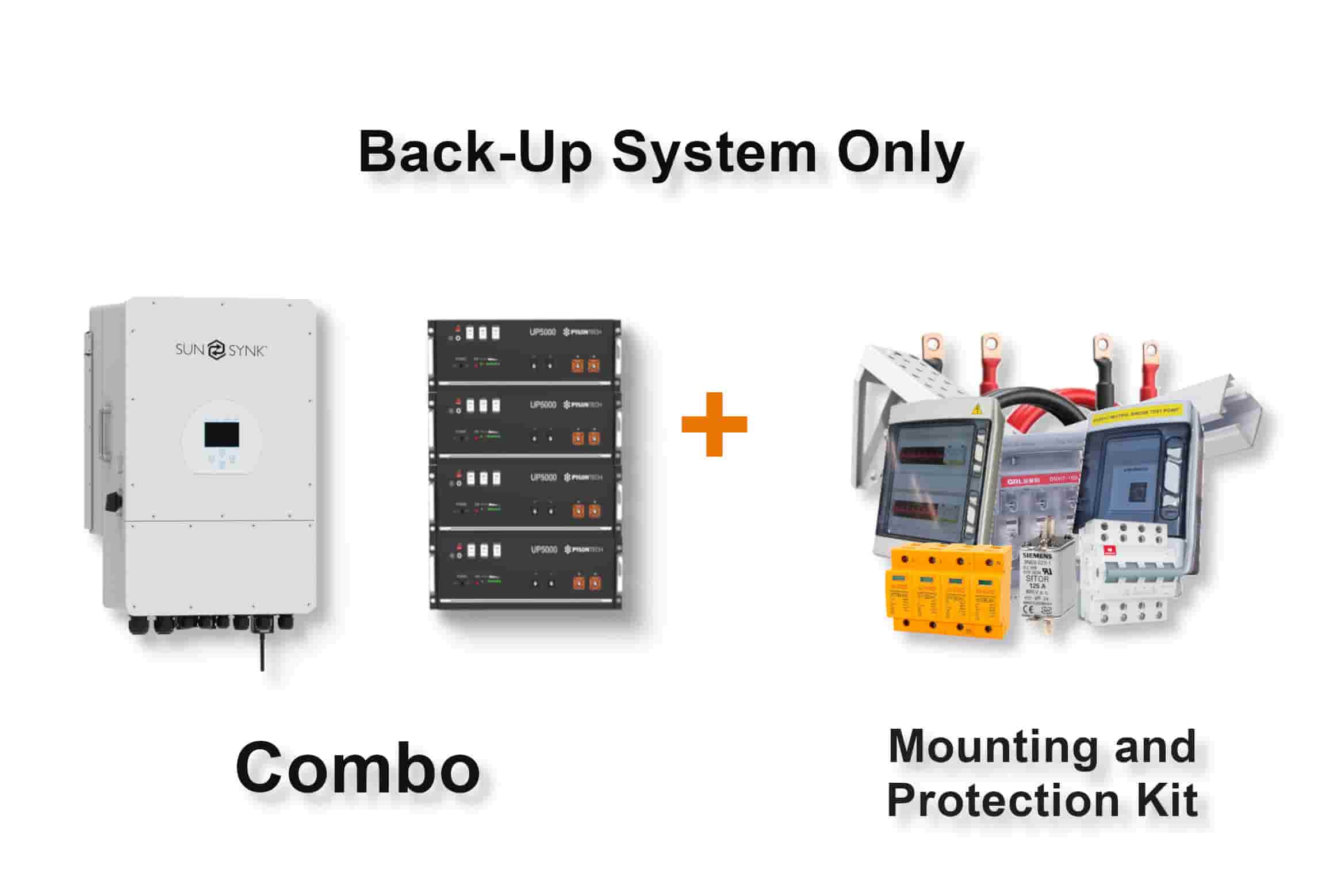 12.0 kW SUNSYNK 3-Phase Hybrid - PYLONTECH Combo, c/w 4x 4.8 kWh Lithium Batteries