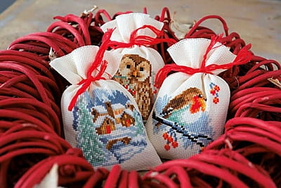 Set 3 Sacchetti Punto Croce Inverno Winter