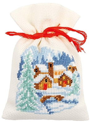 Set 3 Sacchetti Punto Croce Inverno Winter Set 3 Sacchetti Punto Croce Inverno Winter