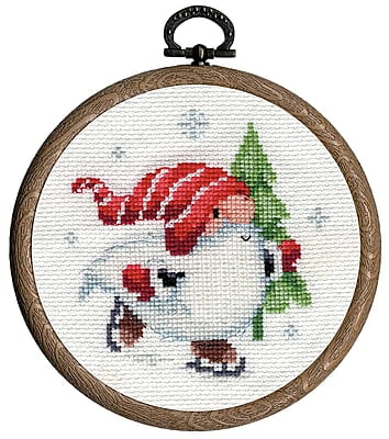 3 Miniature Gnomi Natale - Set per ricamo a punto croce 3 Miniature Gnomi Natale - Set per ricamo a punto croce
