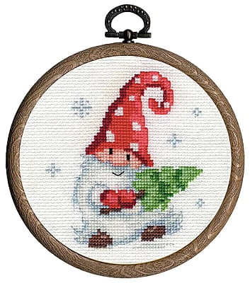 3 Miniature Gnomi Natale - Set per ricamo a punto croce 3 Miniature Gnomi Natale - Set per ricamo a punto croce