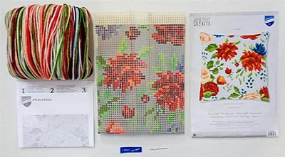 Cuscino Punto Croce Kit Peonie Three Cuscino Punto Croce Kit Peonie Three