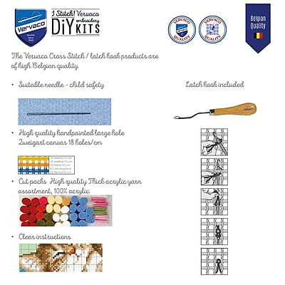 Kit Latch Hook Cuscino Pupazzo di Neve
