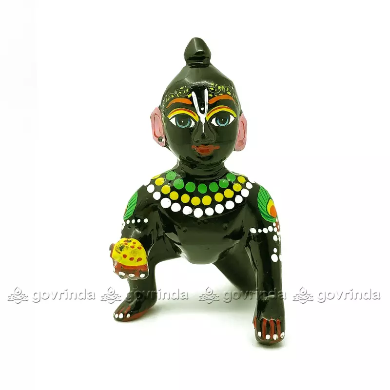 Black Laddu Gopal Kanha Ji Brass | Thakur Ji (4.5 inch) Black Laddu Gopal Kanha Ji Brass | Thakur Ji (4.5 inch)