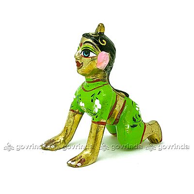 Radha Idol Light Geen with Makeup | Bal Radha Rani Ji | Baby Radha Rani (Height: 2" No. 2) Radha Idol Light Geen with Makeup | Bal Radha Rani Ji | Baby Radha Rani (Height: 2" No. 2)