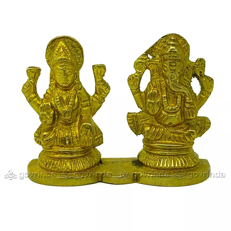 Lakshmi-Ganesha Statue for Diwali Pooja | 100% Brass Idol for Pooja Room, Home Decor, Living Room, Gift Lakshmi-Ganesha Statue for Diwali Pooja | 100% Brass Idol for Pooja Room, Home Decor, Living Room, Gift