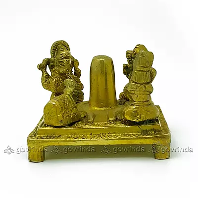 Lord Shiv parivar with Shivling / Brass Idol / Diwali Gift / Shiv Parvati Nandi Kartikey Lord Shiv parivar with Shivling / Brass Idol / Diwali Gift / Shiv Parvati Nandi Kartikey