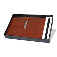 Tan Corporate Diary With Pen & Box