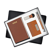 Classic Tan Leather-finished Combo Gift Set