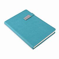 Aqua Blue Corporate Diary With Pen