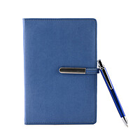 Sky Blue Corporate Diary With Pen