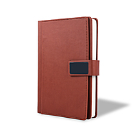 Tan Corporate Diary With Pen