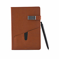 Unique Tan Corporate Diary With Pen