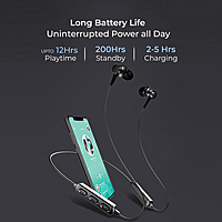 Conekt Black Bluetooth Neckband Bounce