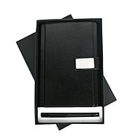 Black Corporate Diary With Pen
