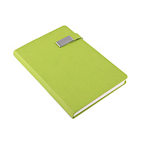 Green Corporate Diary With Pen