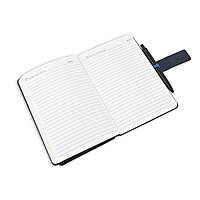 Blue Corporate Diary With Pen