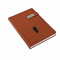 Unique Tan Corporate Diary With Pen