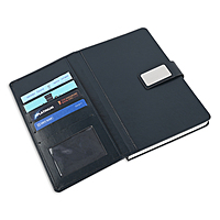 Blue Corporate Diary With Pen