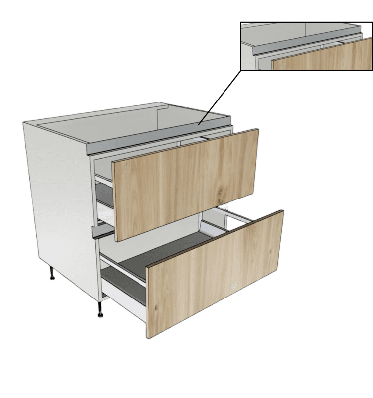 BASE CABINET 2 DRAWER PULL OUT CUSTOM