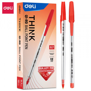 DELI Q1 FINE-POINT BIROS 0.7MM RED DELI Q1 FINE-POINT BIROS 0.7MM RED