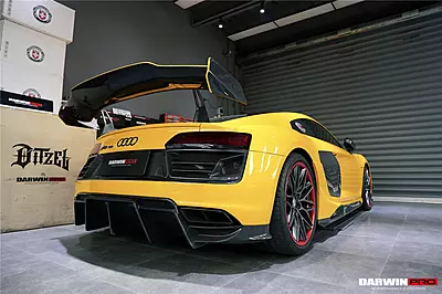 Audi R8 Coupe & Spyder IMPII Style Partial Carbon Fiber Rear Bumper | Lightweight Rear Aero Upgrade Audi R8 Coupe & Spyder IMPII Style Partial Carbon Fiber Rear Bumper | Lightweight Rear Aero Upgrade
