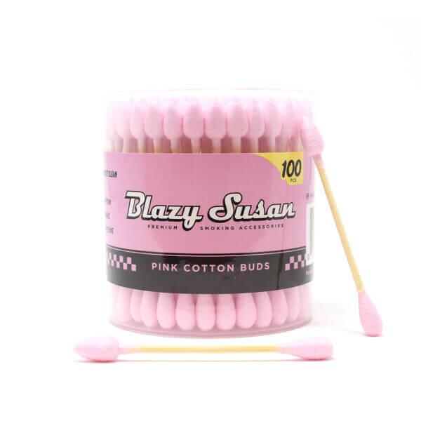 Blazy Susan® - Blazy Pink Cotton Buds - 100ct Jar Blazy Susan® - Blazy Pink Cotton Buds - 100ct Jar