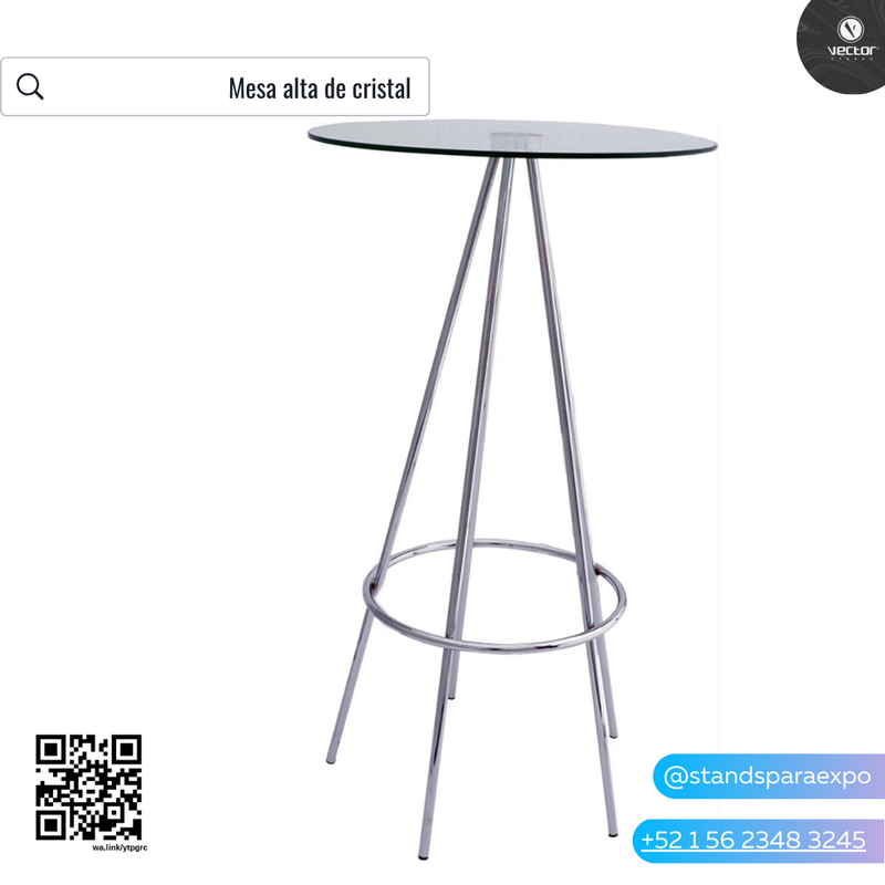 Mesa alta tipo cocktail