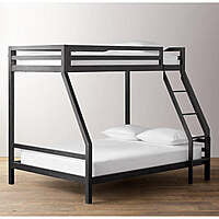 Modern Gray Twin Over Full Bunk Bed for Kids Room – Space-Saving Design Modern Gray Twin Over Full Bunk Bed for Kids Room – Space-Saving Design