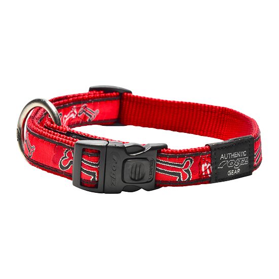 Rogz Red Bone Collar Medium Rogz Red Bone Collar Medium