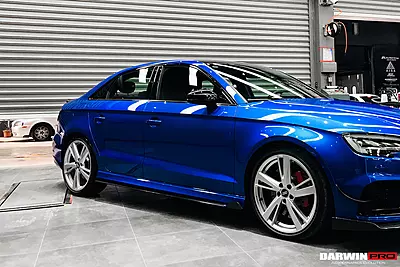 2019–2020 Audi RS3 BKSS Style Carbon Fiber Side Skirts Under Board | Aero & Styling Upgrade