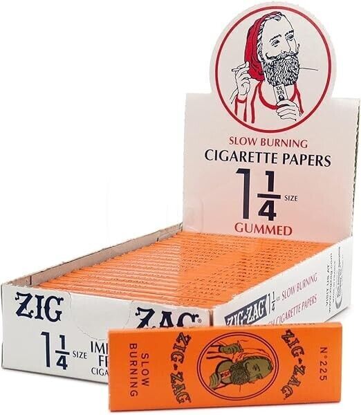 ZIG ZAG Cigarette Papers GUMMED 1 1/4 size ZIG ZAG Cigarette Papers GUMMED 1 1/4 size