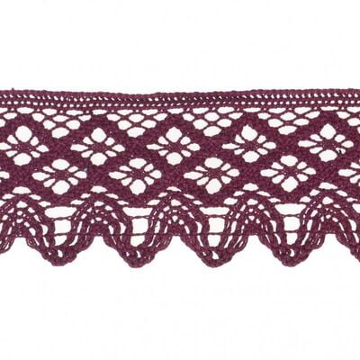 Merletto rustico in cotone alto 7 cm