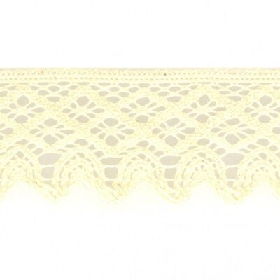 Merletto rustico in cotone alto 7 cm