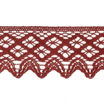 Merletto rustico in cotone alto 7 cm