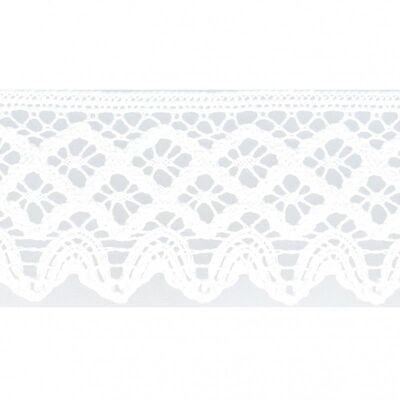 Merletto rustico in cotone alto 7 cm