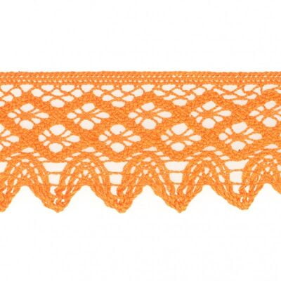 Merletto rustico in cotone alto 7 cm