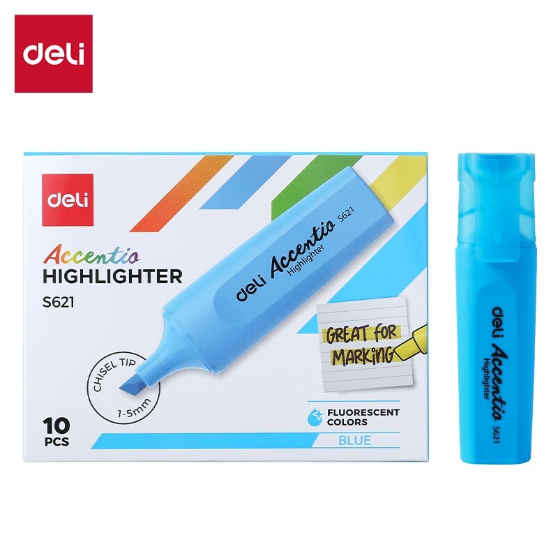 DELI S621 ACCENT HIGHLIGHTER - BLUE DELI S621 ACCENT HIGHLIGHTER - BLUE