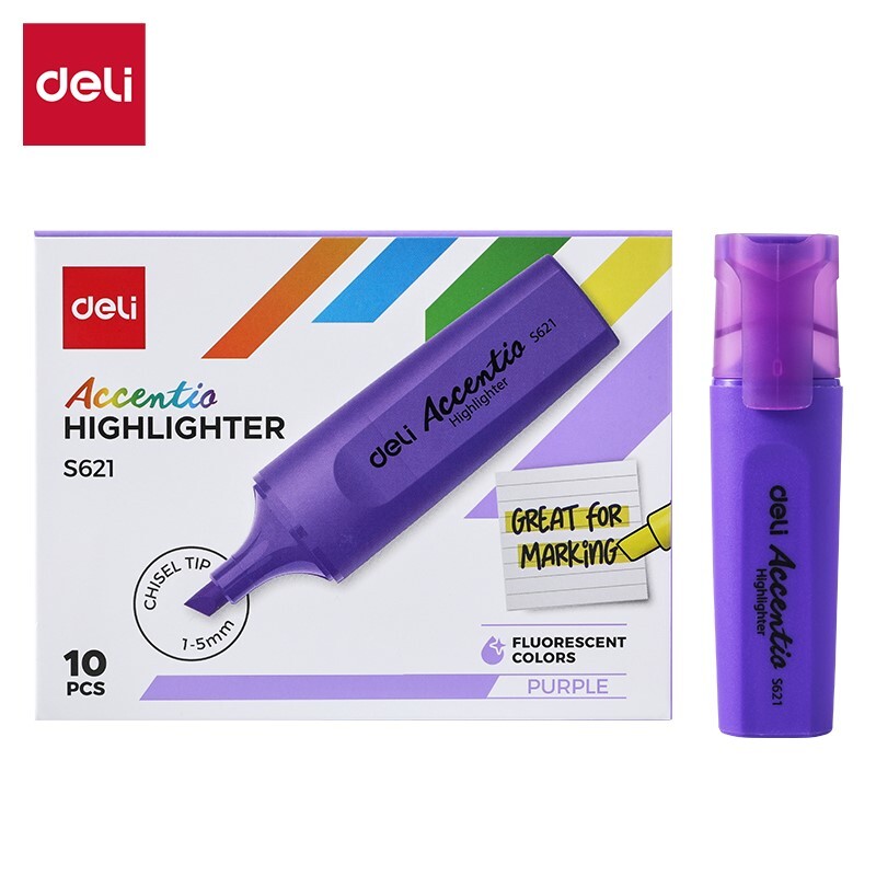 DELI S621 ACCENT HIGHLIGHTER - PURPLE DELI S621 ACCENT HIGHLIGHTER - PURPLE