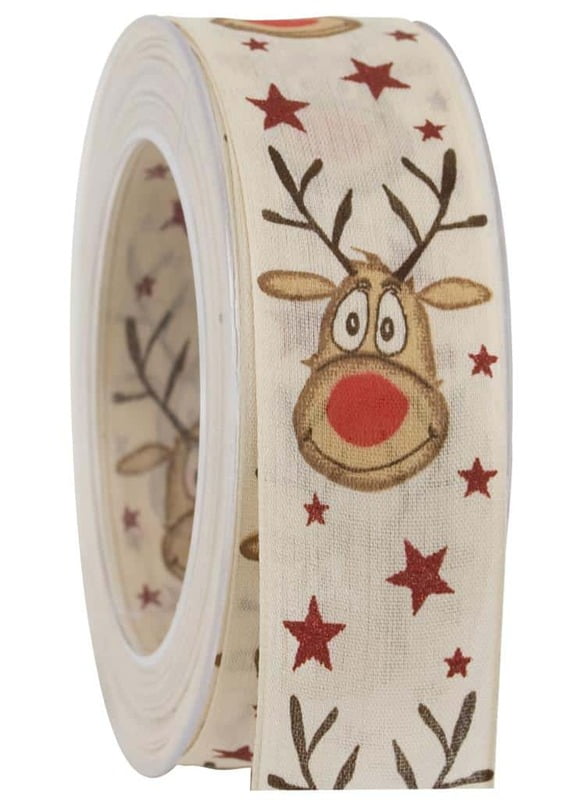 NASTRO RED NOSE RUDI 40MM - Renna a Natale