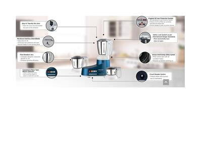 Panasonic MX-AC300S 50-Watt 3-Jar Super Mixer Grinder Panasonic MX-AC300S 50-Watt 3-Jar Super Mixer Grinder