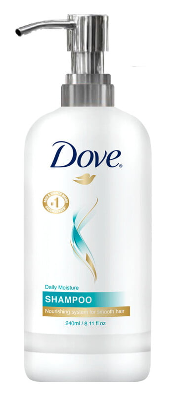 Dove Daily Moisture Shampoo Bottle with Pump, 240 ml. - 24/Case Dove Daily Moisture Shampoo Bottle with Pump, 240 ml. - 24/Case