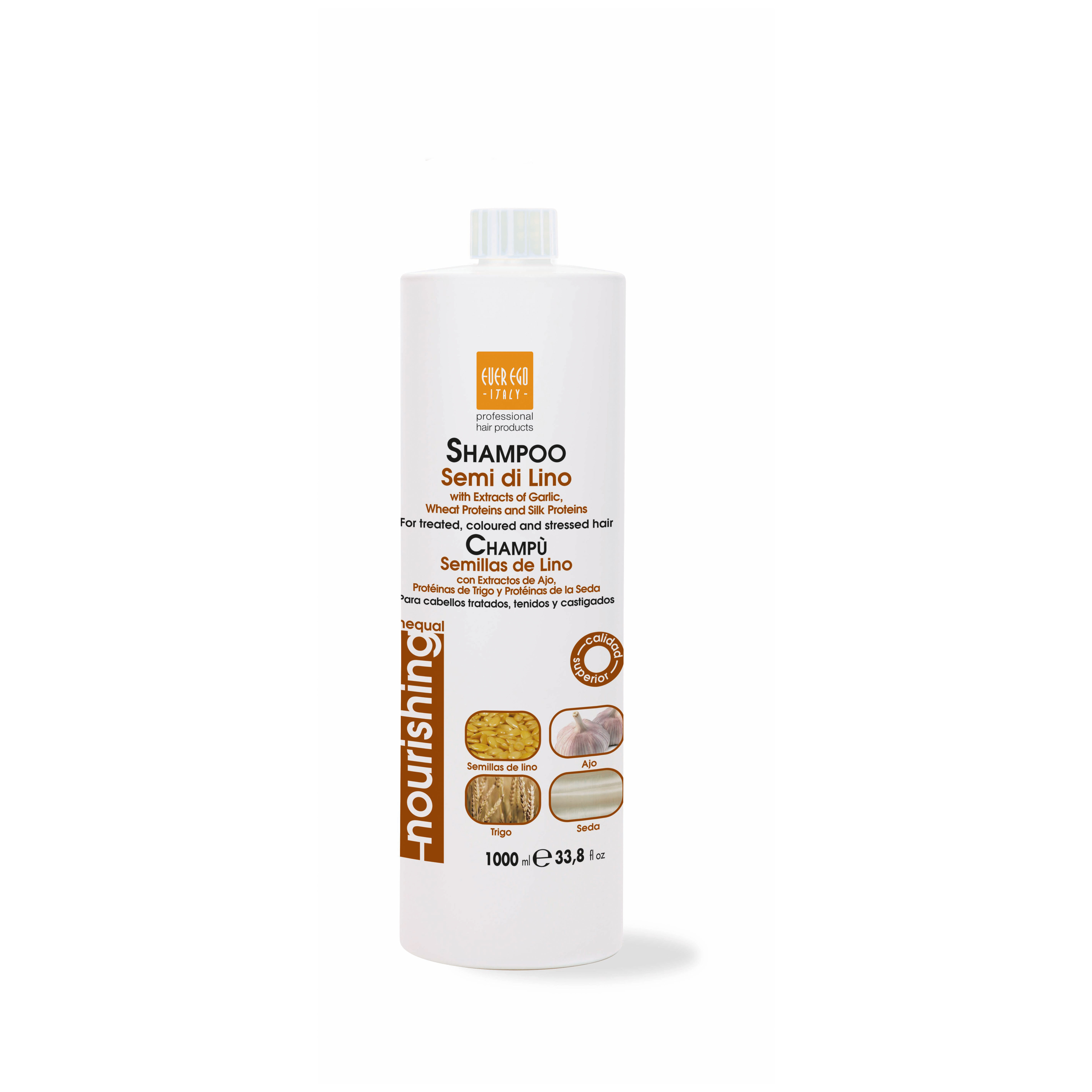 E4433 EE Semi di Lino, Wheat, Garlic & Silk Shampoo 1000 ml E4433 EE Semi di Lino, Wheat, Garlic & Silk Shampoo 1000 ml